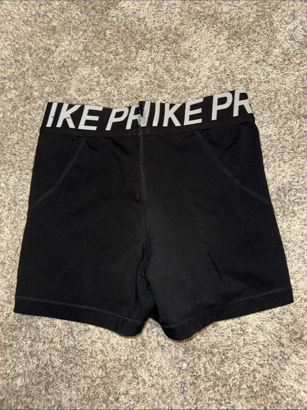 Nike Black Compression Training Shorts with White Swoosh
